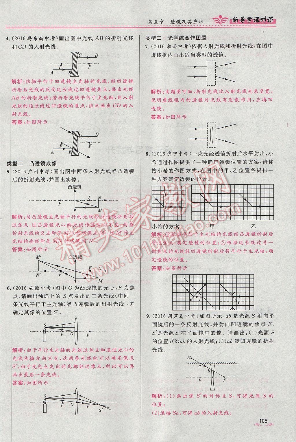 2017年奪冠百分百新導(dǎo)學(xué)課時(shí)練八年級(jí)物理上冊(cè)人教版 第五章 透鏡及其應(yīng)用第111頁(yè)