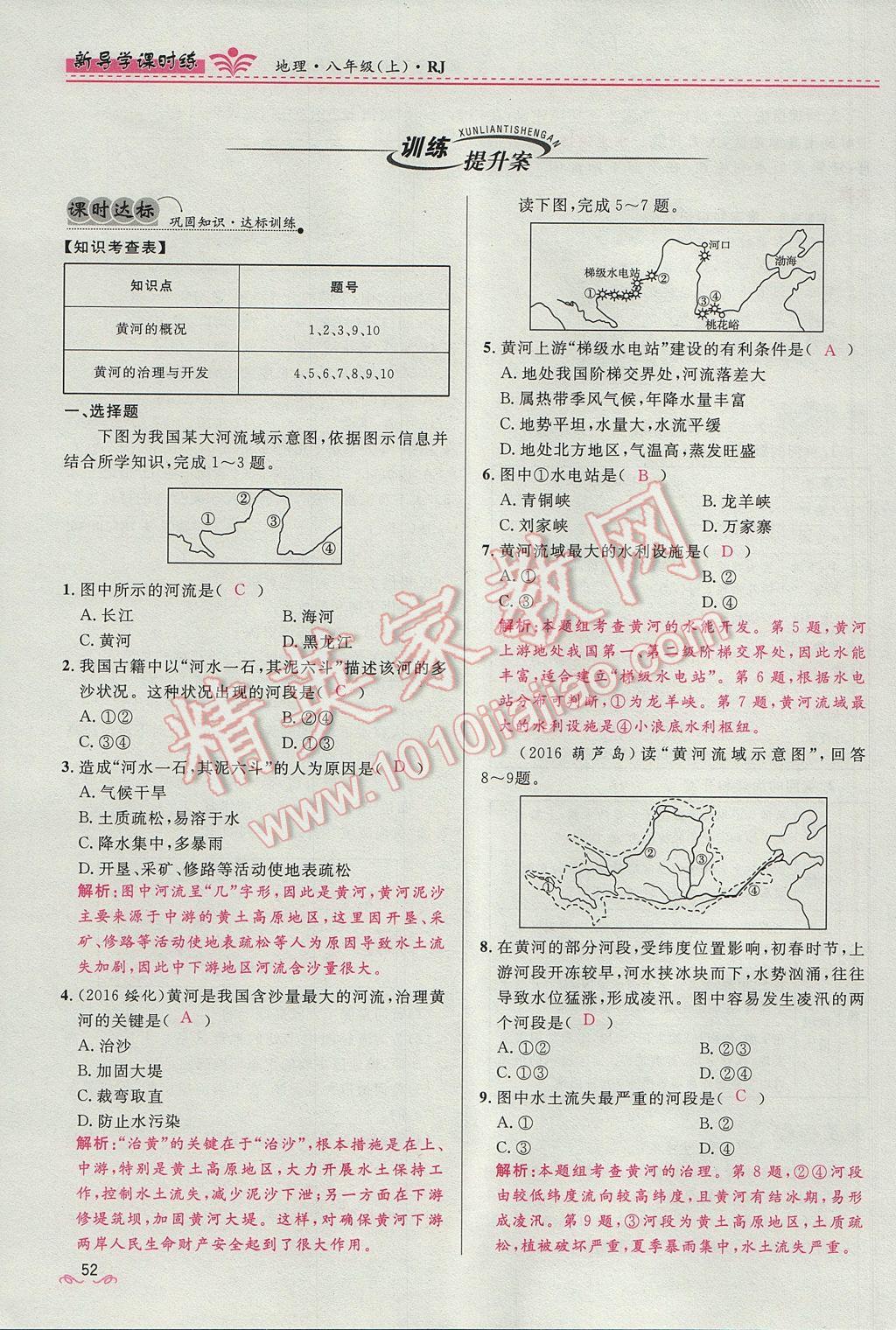 2017年奪冠百分百新導(dǎo)學(xué)課時(shí)練八年級(jí)地理上冊(cè)人教版 第二章第70頁