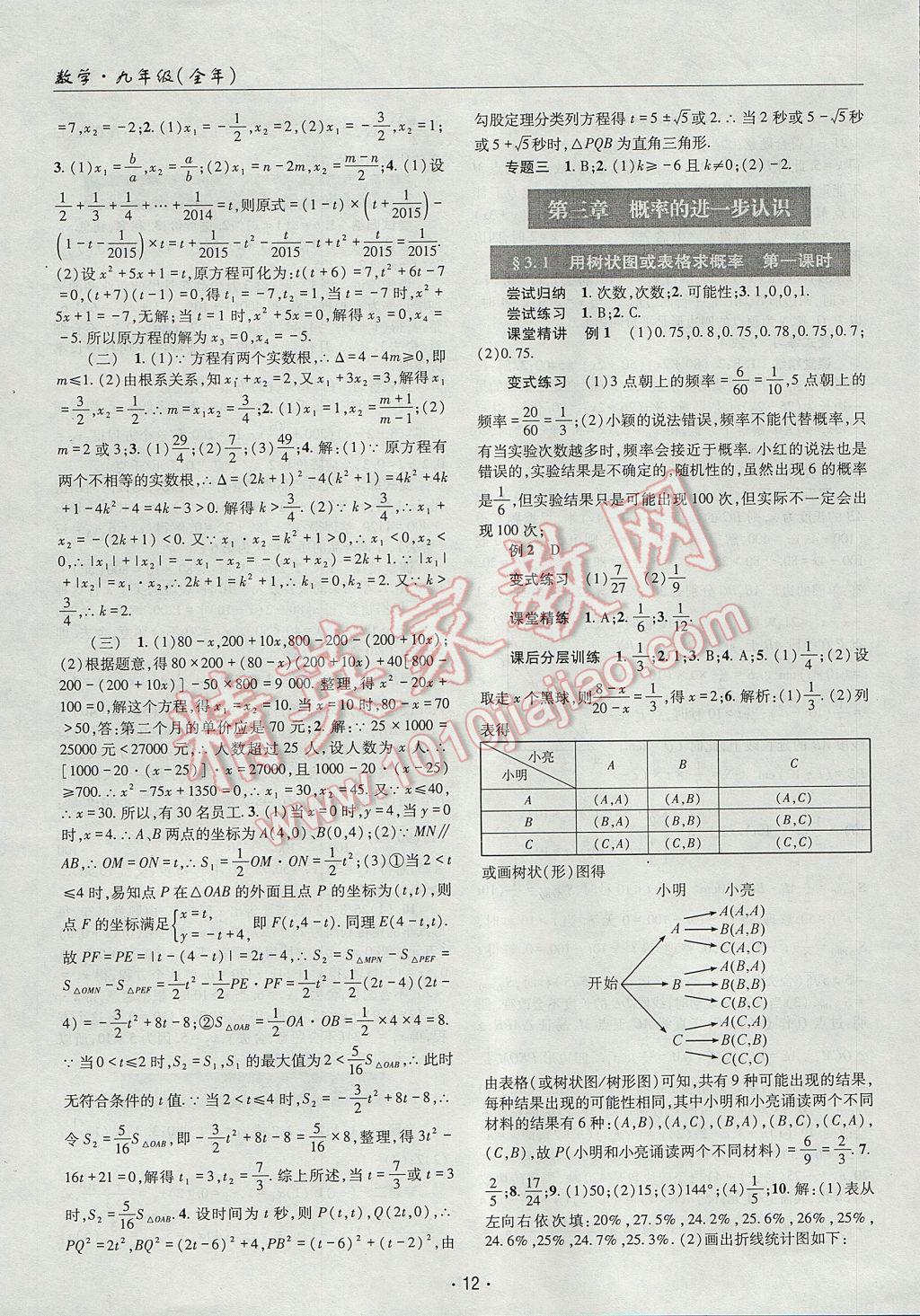 2017年理科愛(ài)好者九年級(jí)數(shù)學(xué)全一冊(cè)第9-10期 參考答案第11頁(yè)