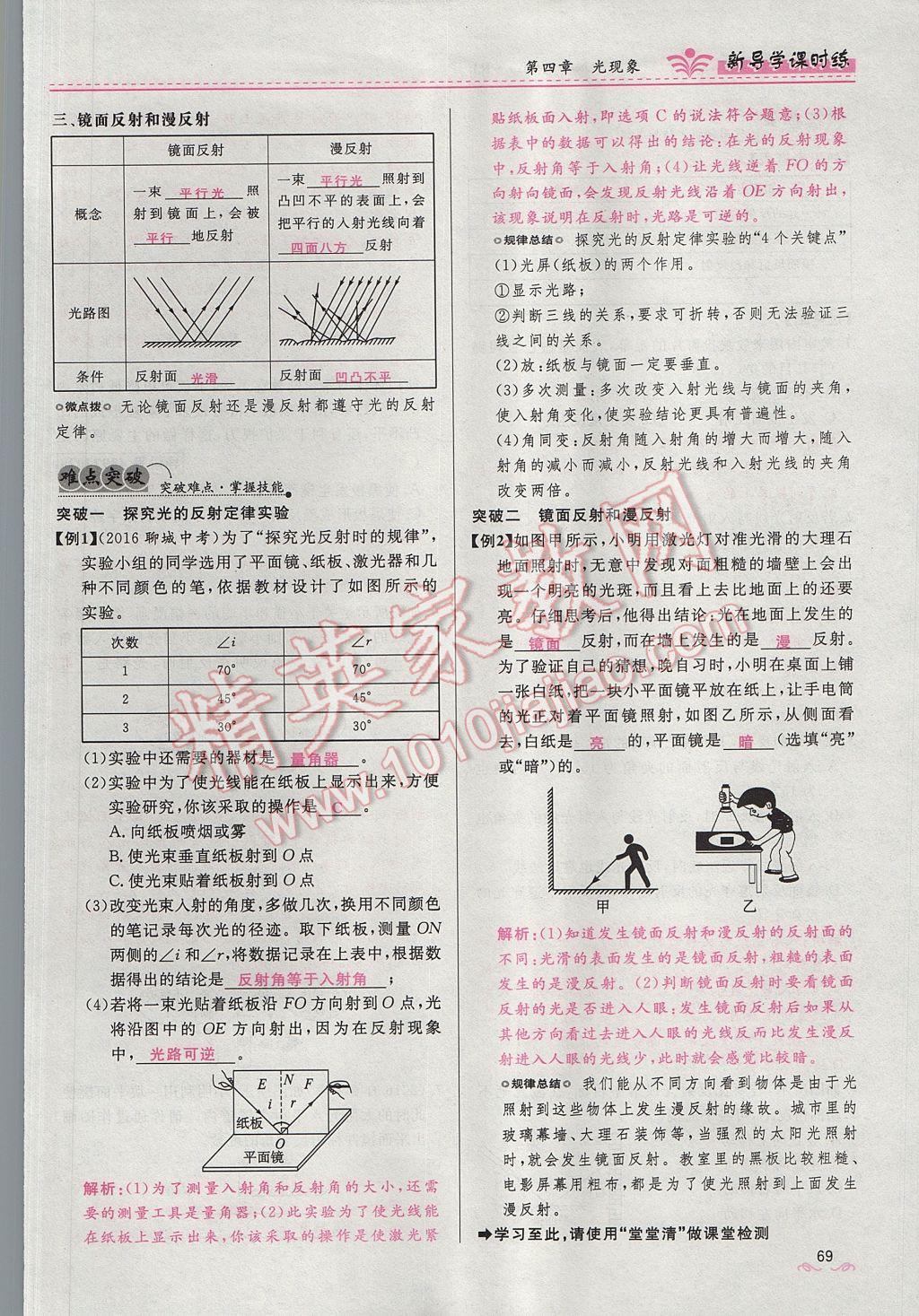 2017年奪冠百分百新導(dǎo)學(xué)課時(shí)練八年級(jí)物理上冊(cè)人教版 第四章 光現(xiàn)象第151頁(yè)