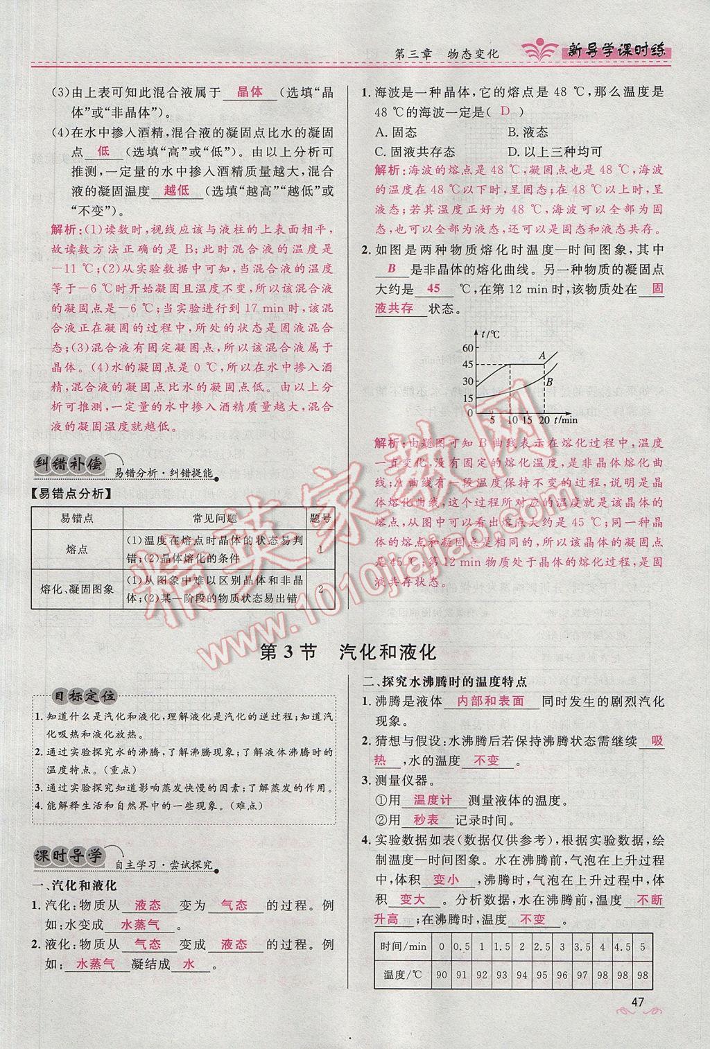 2017年奪冠百分百新導(dǎo)學(xué)課時練八年級物理上冊人教版 第三章 物態(tài)變化第60頁