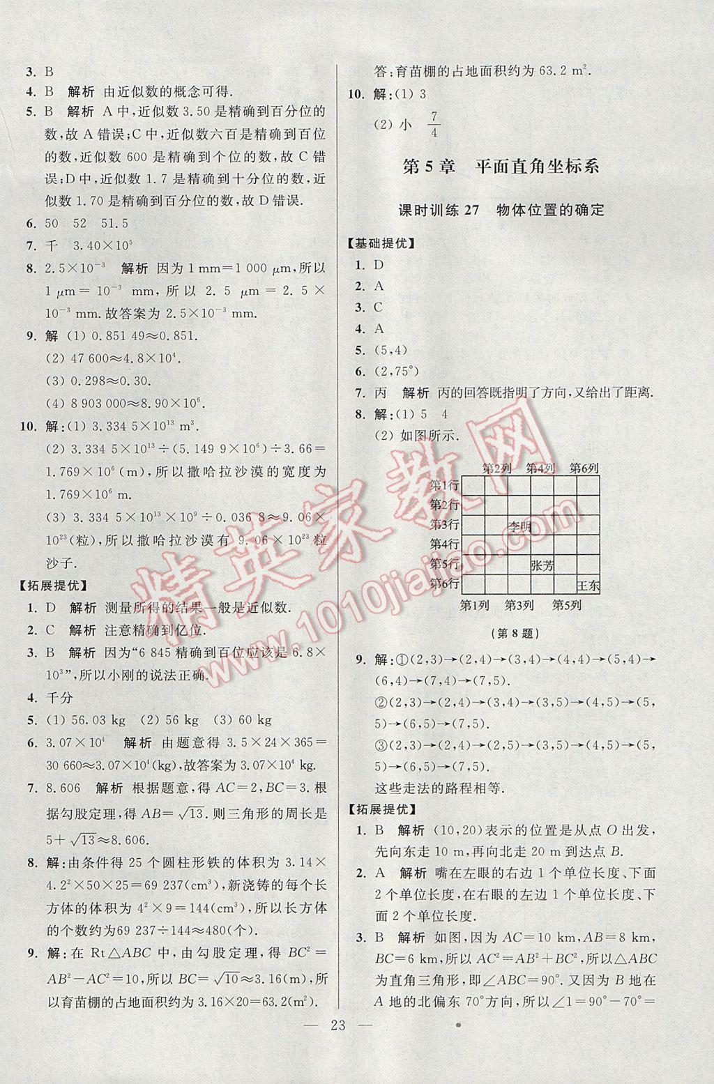 2017年初中數(shù)學(xué)小題狂做八年級(jí)上冊(cè)蘇科版提優(yōu)版 參考答案第23頁(yè)