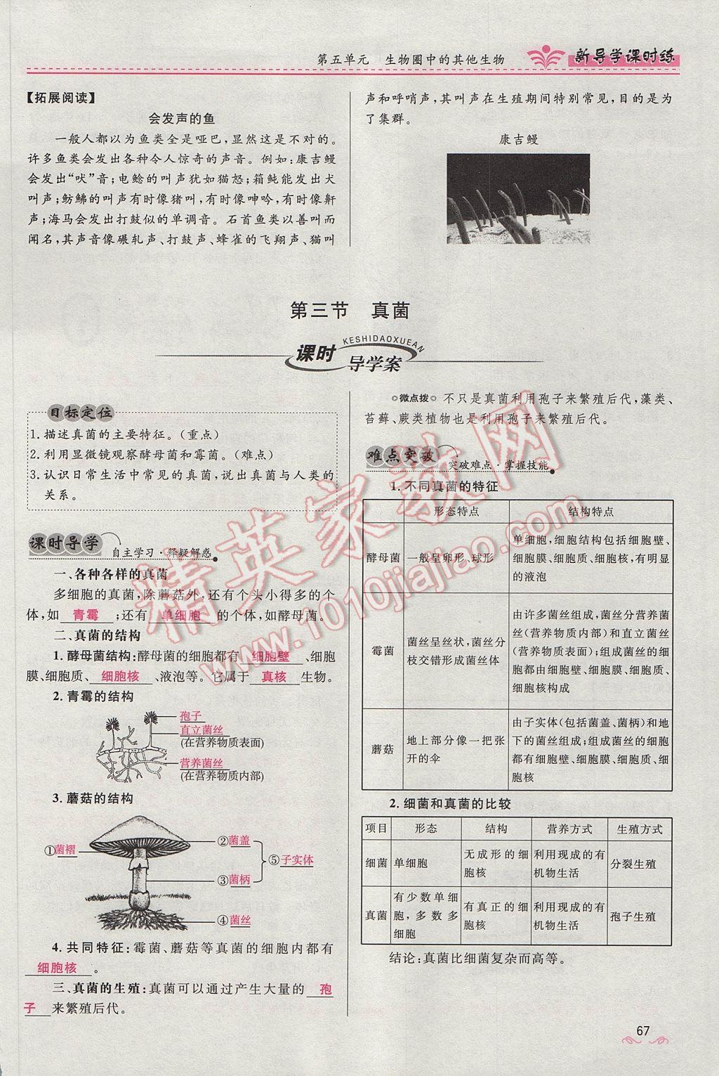 2017年奪冠百分百新導學課時練八年級生物上冊人教版 第五單元第67頁