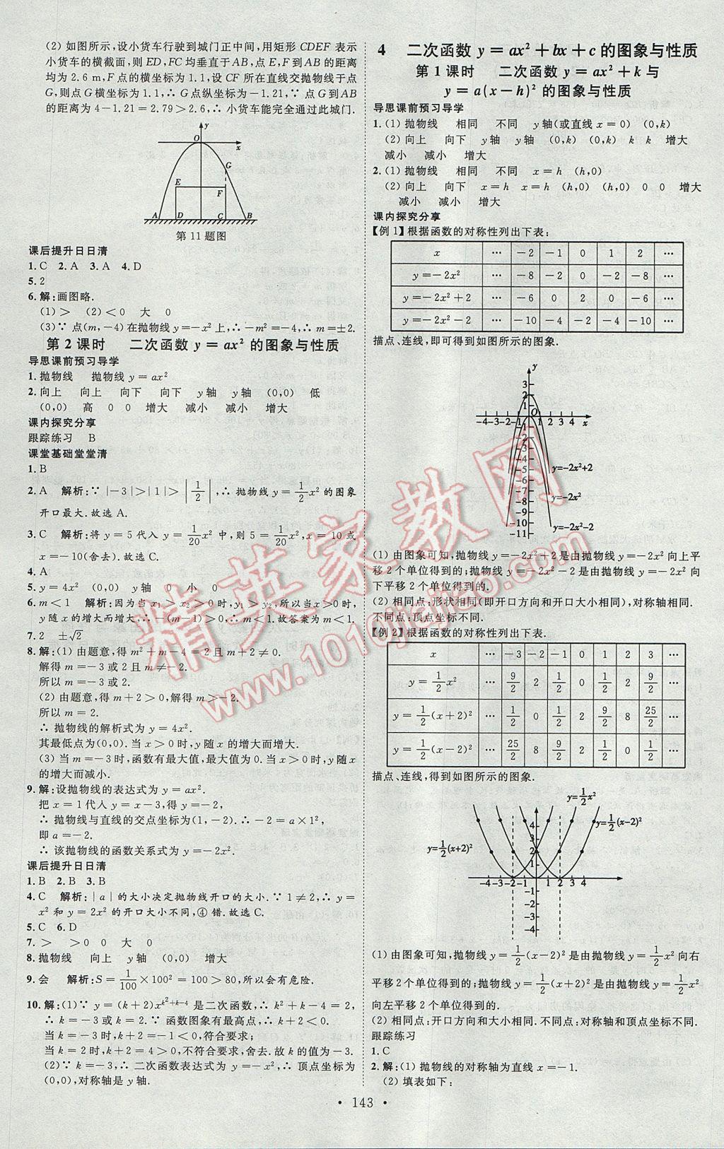 2017年優(yōu)加學(xué)案課時(shí)通九年級(jí)數(shù)學(xué)上冊O(shè)版 參考答案第19頁