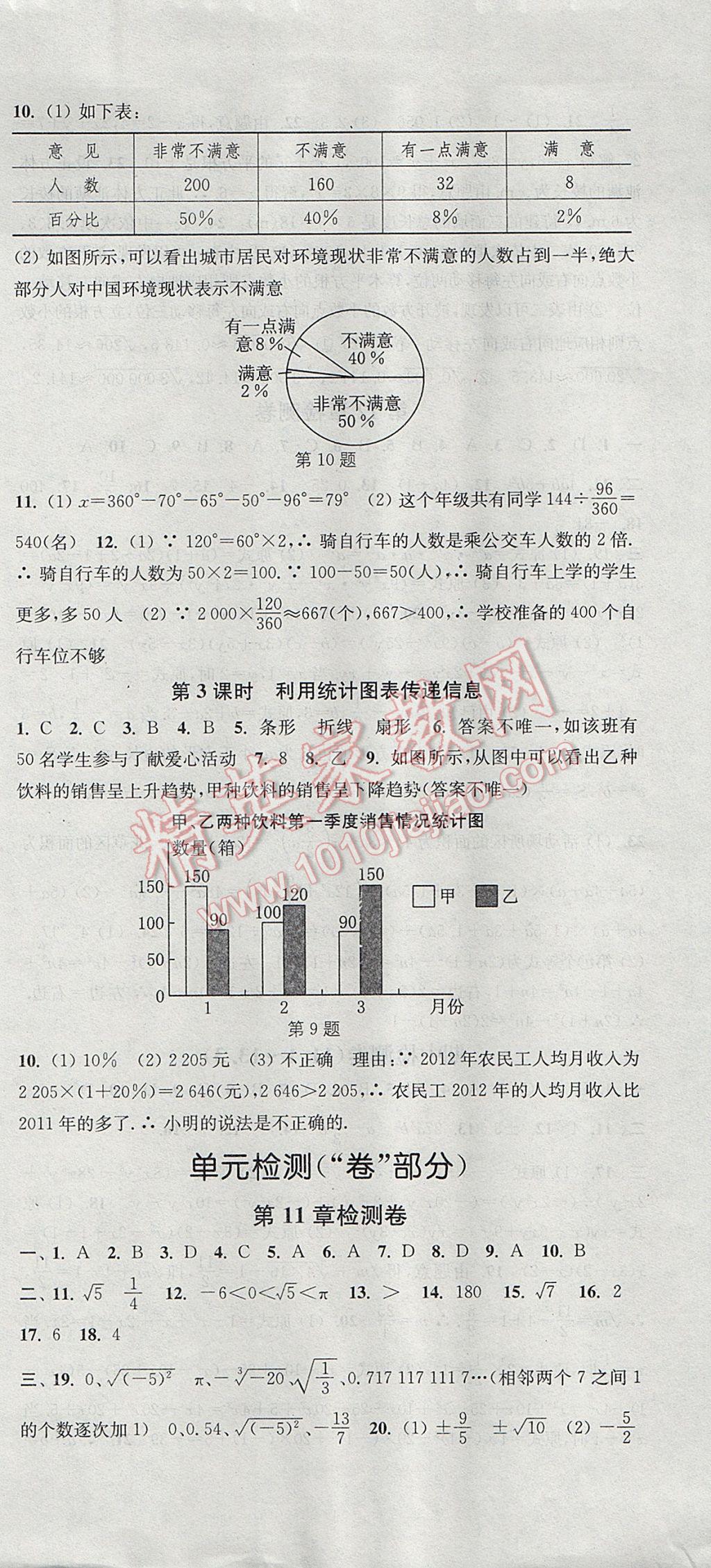 2017年通城学典活页检测八年级数学上册华师大版 参考答案第15页