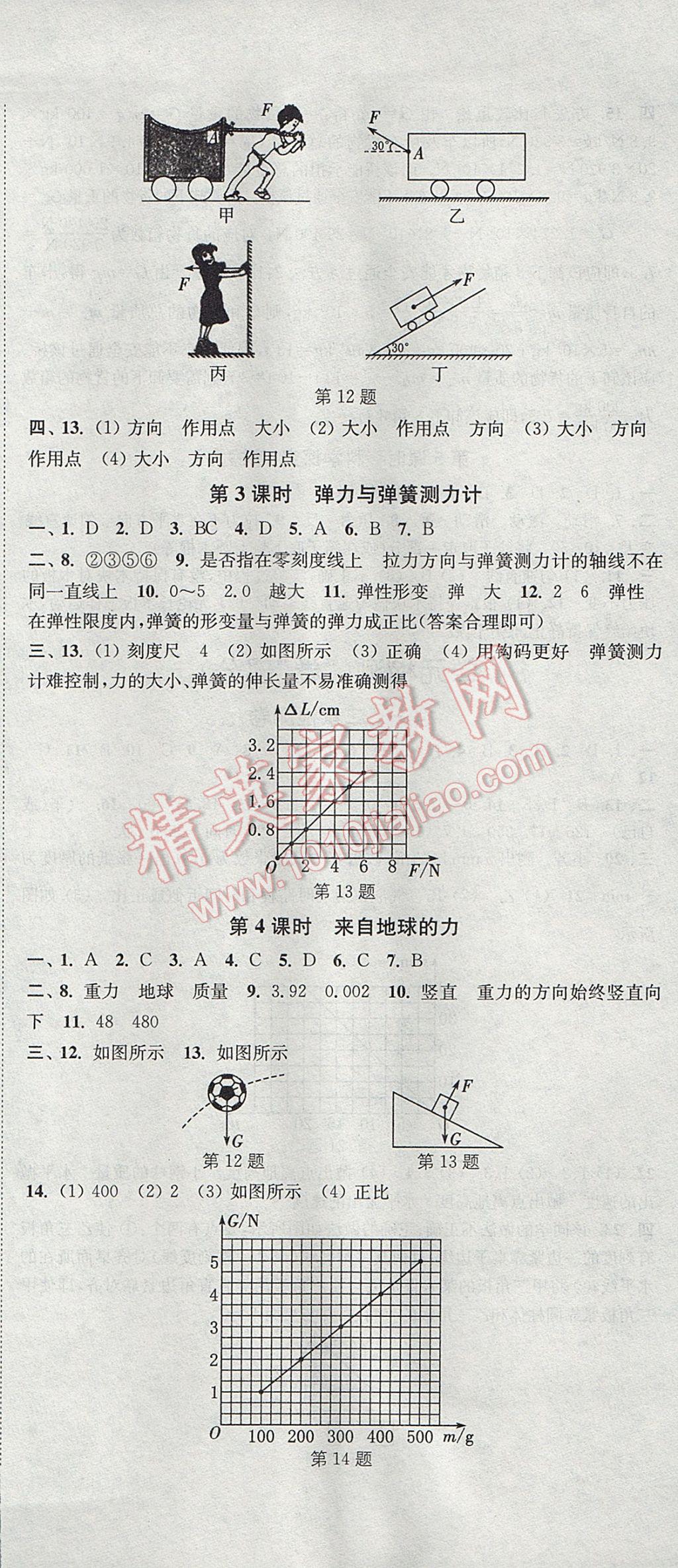 2017年通城学典活页检测八年级物理上册沪科版 参考答案第9页