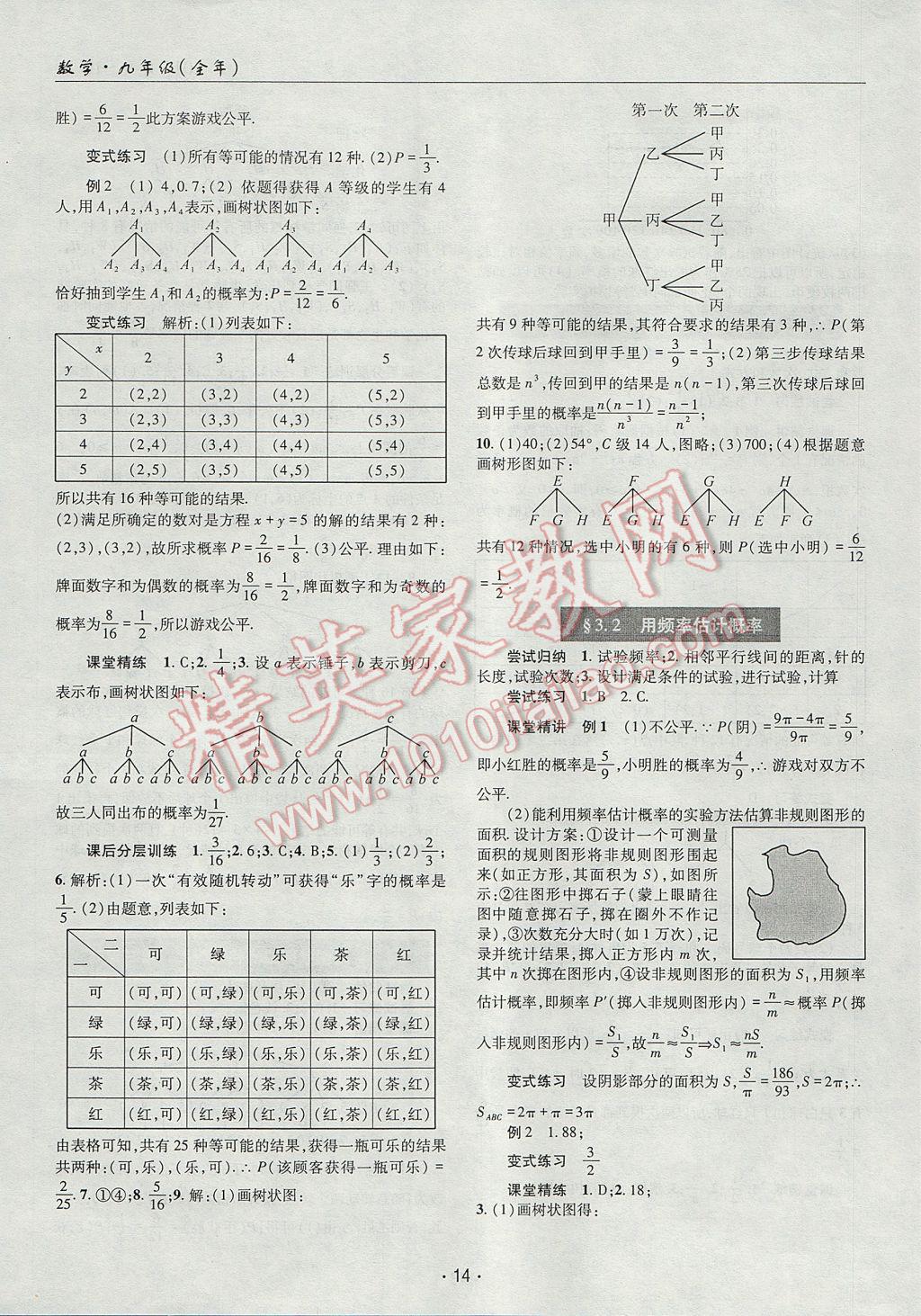 2017年理科愛好者九年級數(shù)學全一冊第9-10期 參考答案第13頁