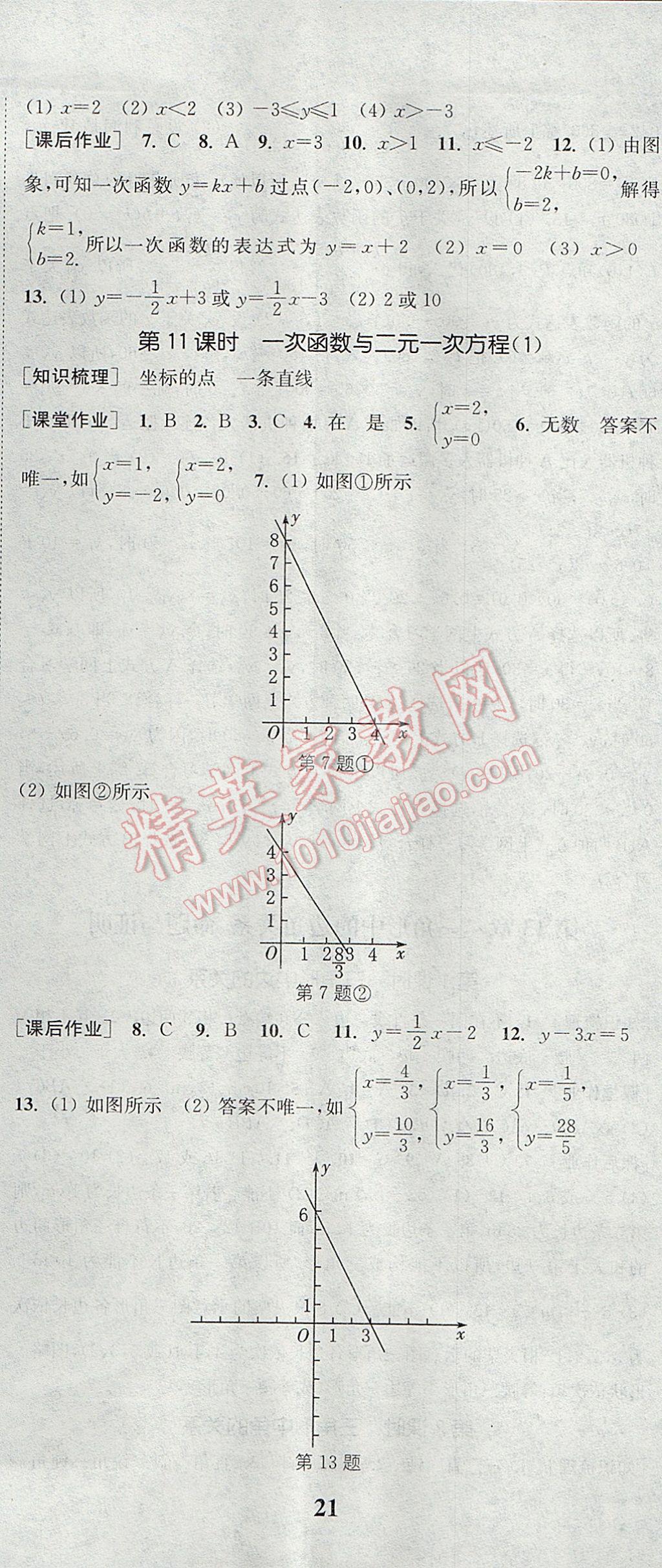 2017年通城学典课时作业本八年级数学上册沪科版 参考答案第8页