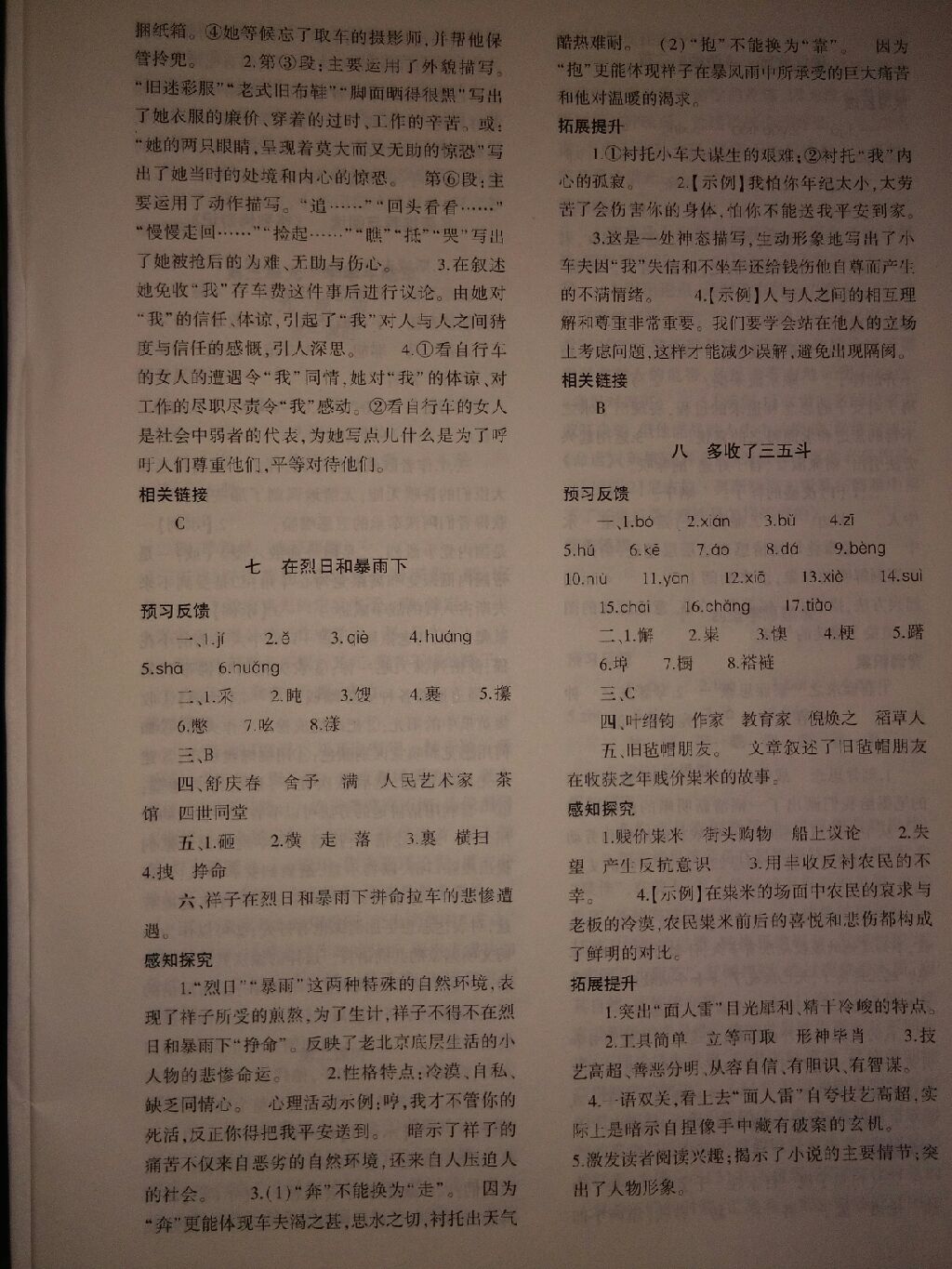 2017年基礎(chǔ)訓(xùn)練九年級語文全一冊蘇教版河南省內(nèi)專用大象出版社 參考答案第32頁