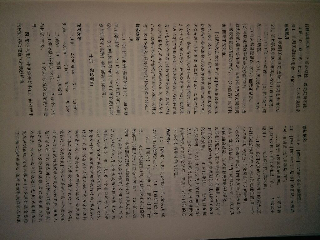 2017年基礎(chǔ)訓(xùn)練九年級語文全一冊蘇教版河南省內(nèi)專用大象出版社 參考答案第4頁