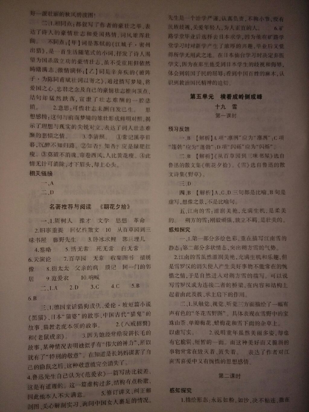 2017年基礎(chǔ)訓(xùn)練九年級(jí)語文全一冊蘇教版河南省內(nèi)專用大象出版社 參考答案第12頁