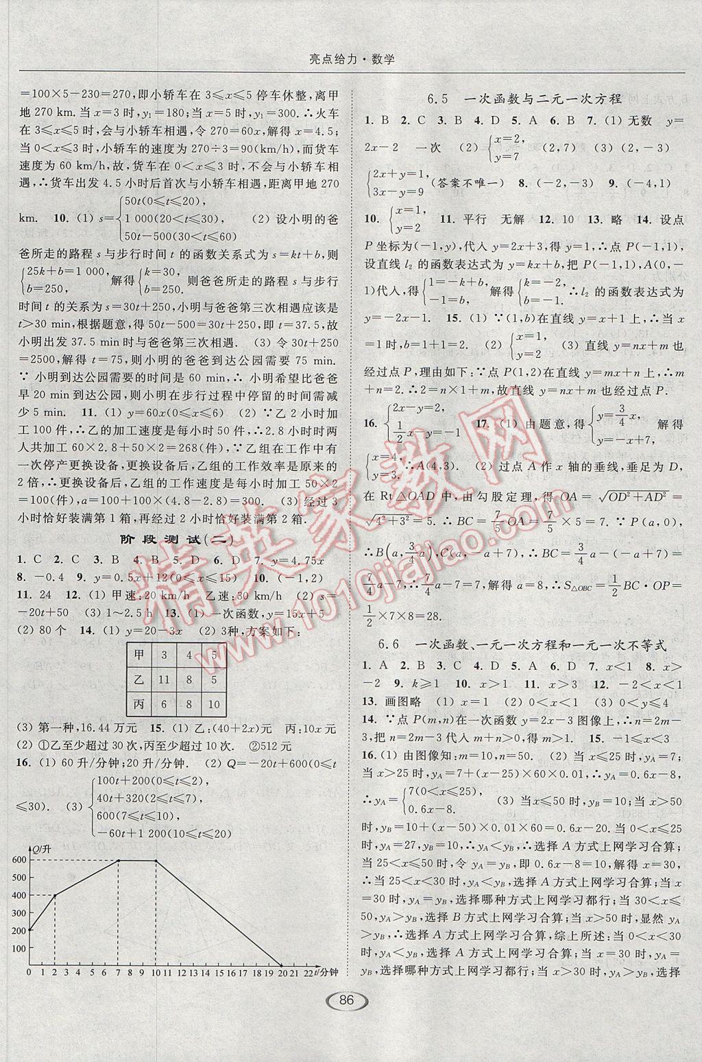 2017年亮点给力提优课时作业本八年级数学上册江苏版 参考答案第14页