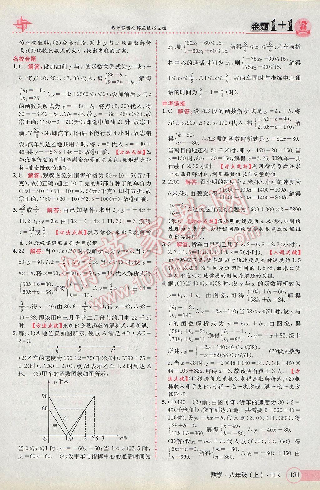 2017年金題1加1八年級數(shù)學(xué)上冊滬科版 參考答案第15頁