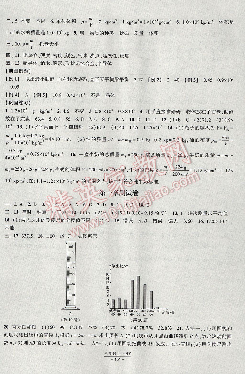 2017年經(jīng)綸學(xué)典新課時(shí)作業(yè)八年級(jí)物理上冊(cè)滬粵版 參考答案第13頁