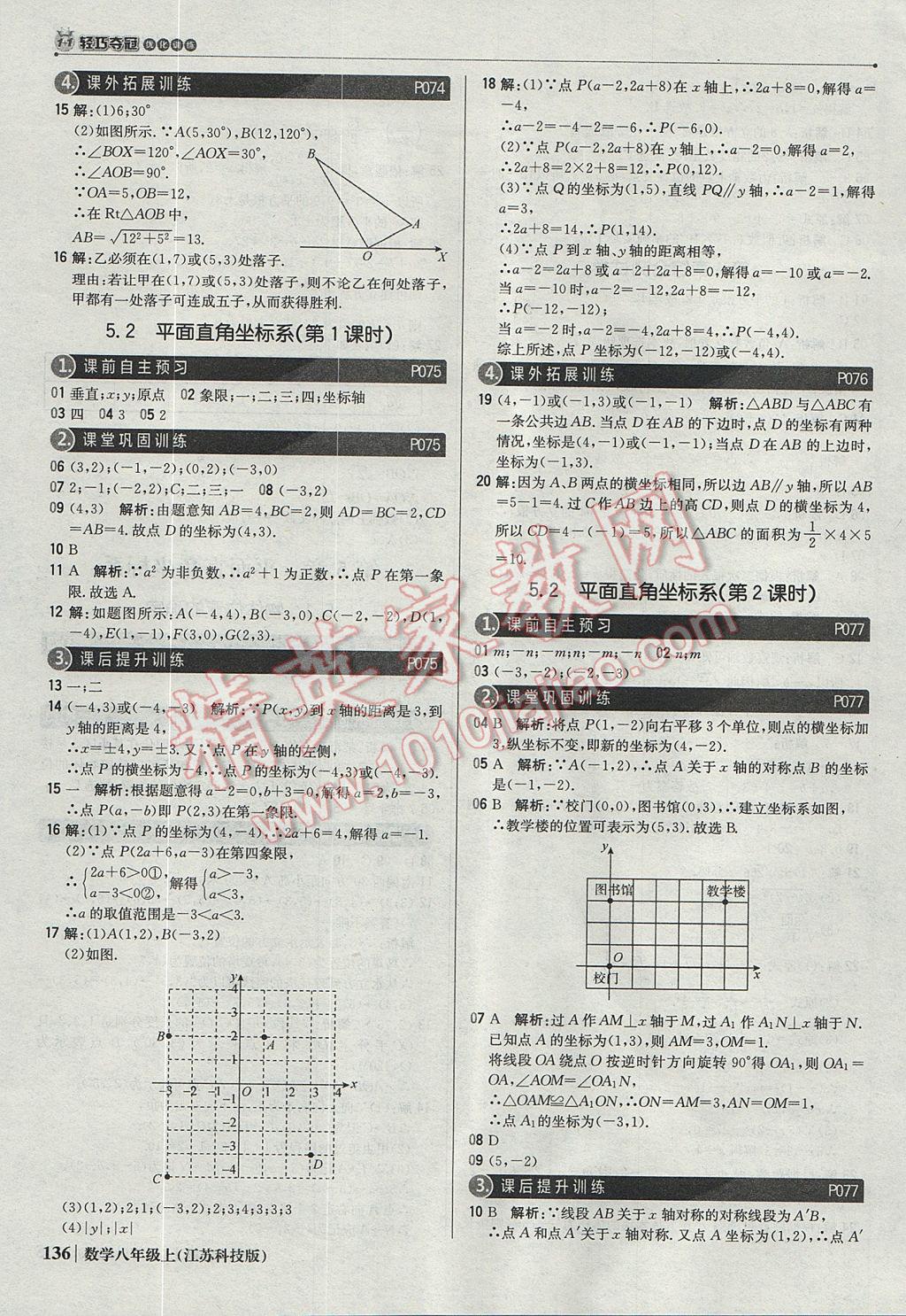 2017年1加1轻巧夺冠优化训练八年级数学上册苏科版银版 参考答案第25页