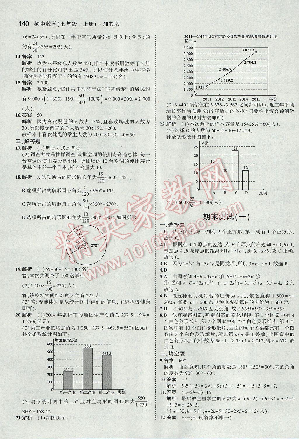 2017年5年中考3年模擬初中數(shù)學(xué)七年級(jí)上冊(cè)湘教版 參考答案第36頁