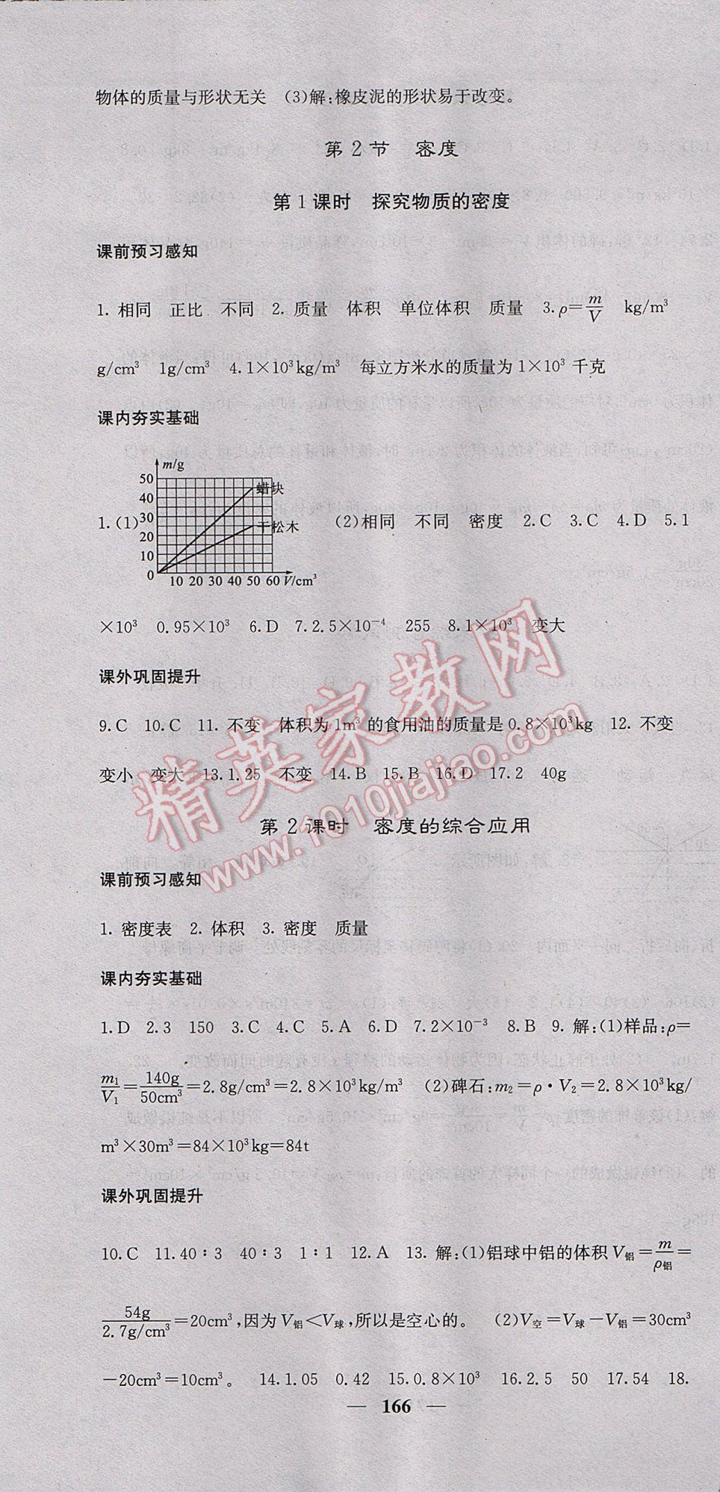 2017年名校課堂內(nèi)外八年級(jí)物理上冊(cè)人教版 參考答案第19頁(yè)