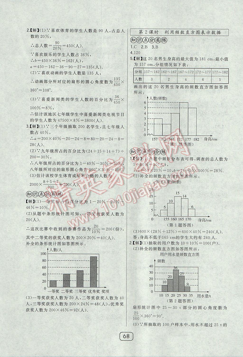 2017年北大绿卡七年级数学上册北师大版 参考答案第36页