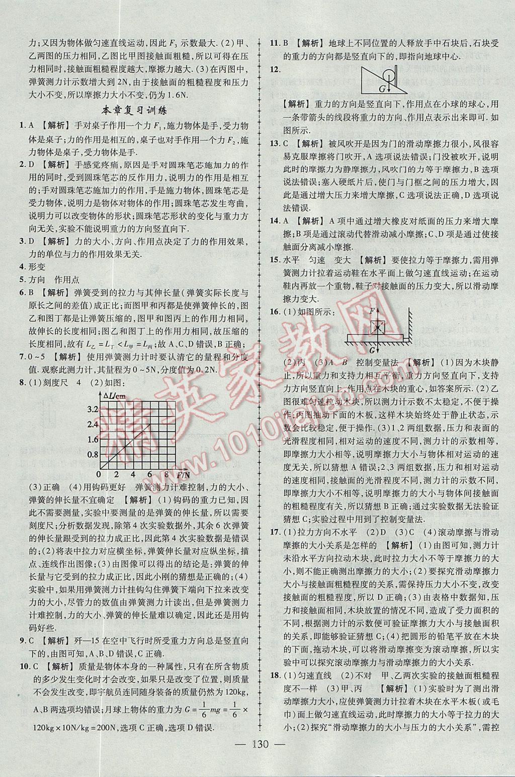 2017年黃岡創(chuàng)優(yōu)作業(yè)導(dǎo)學(xué)練八年級物理上冊滬科版 參考答案第23頁