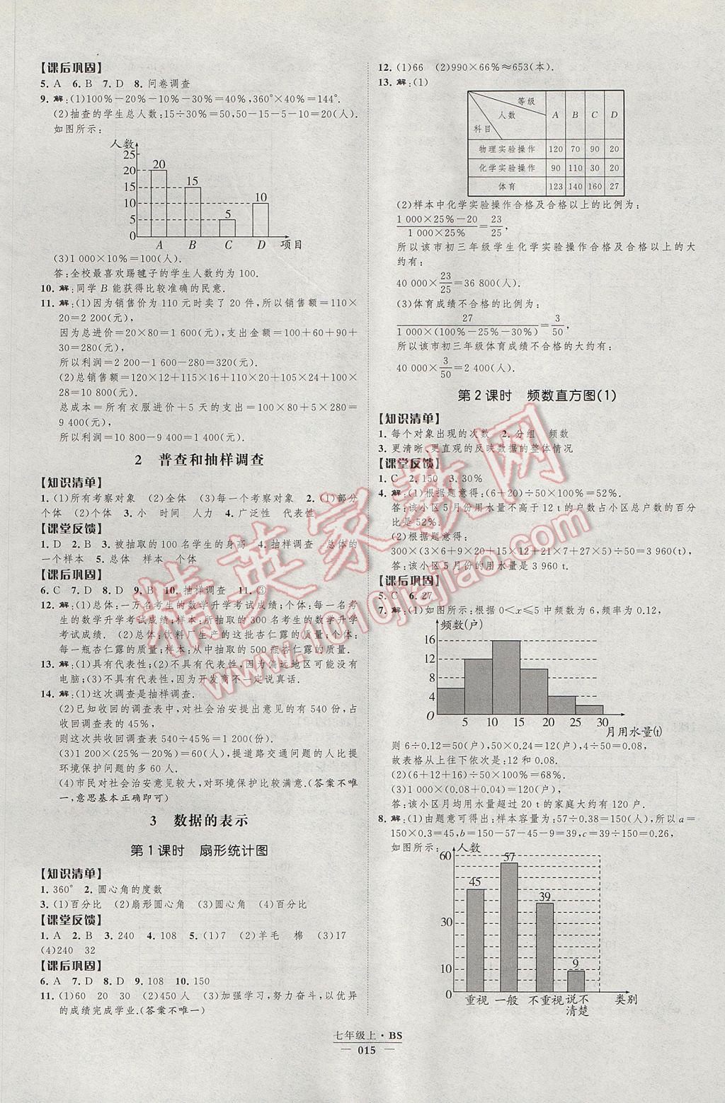 2017年經(jīng)綸學(xué)典新課時(shí)作業(yè)七年級(jí)數(shù)學(xué)上冊(cè)北師大版 參考答案第15頁(yè)