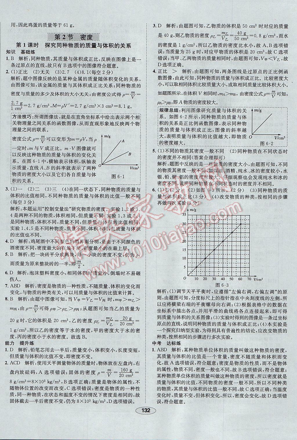 2017年中新教材全練八年級(jí)物理上冊(cè)人教版天津?qū)Ｓ?nbsp;參考答案第32頁(yè)