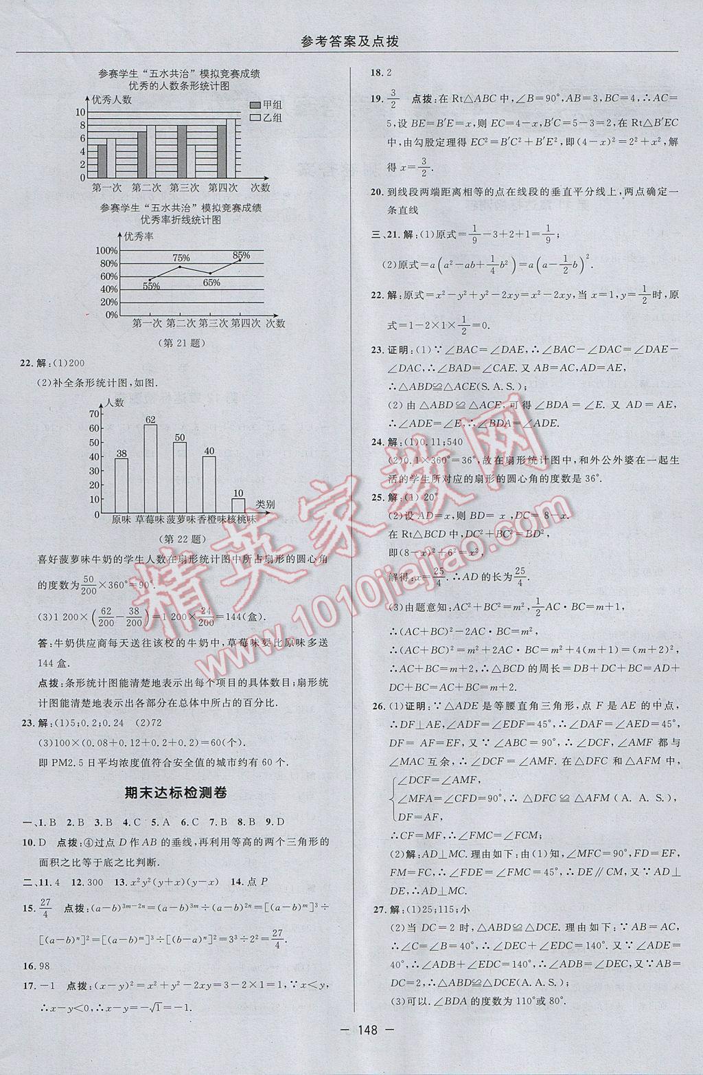 2017年綜合應(yīng)用創(chuàng)新題典中點(diǎn)八年級(jí)數(shù)學(xué)上冊(cè)華師大版 參考答案第4頁(yè)