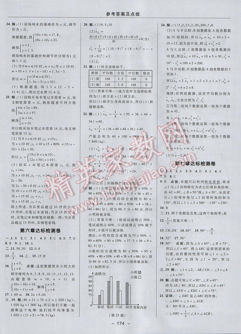 2017年綜合應(yīng)用創(chuàng)新題典中點八年級數(shù)學(xué)上冊北師大版 參考答案第4頁