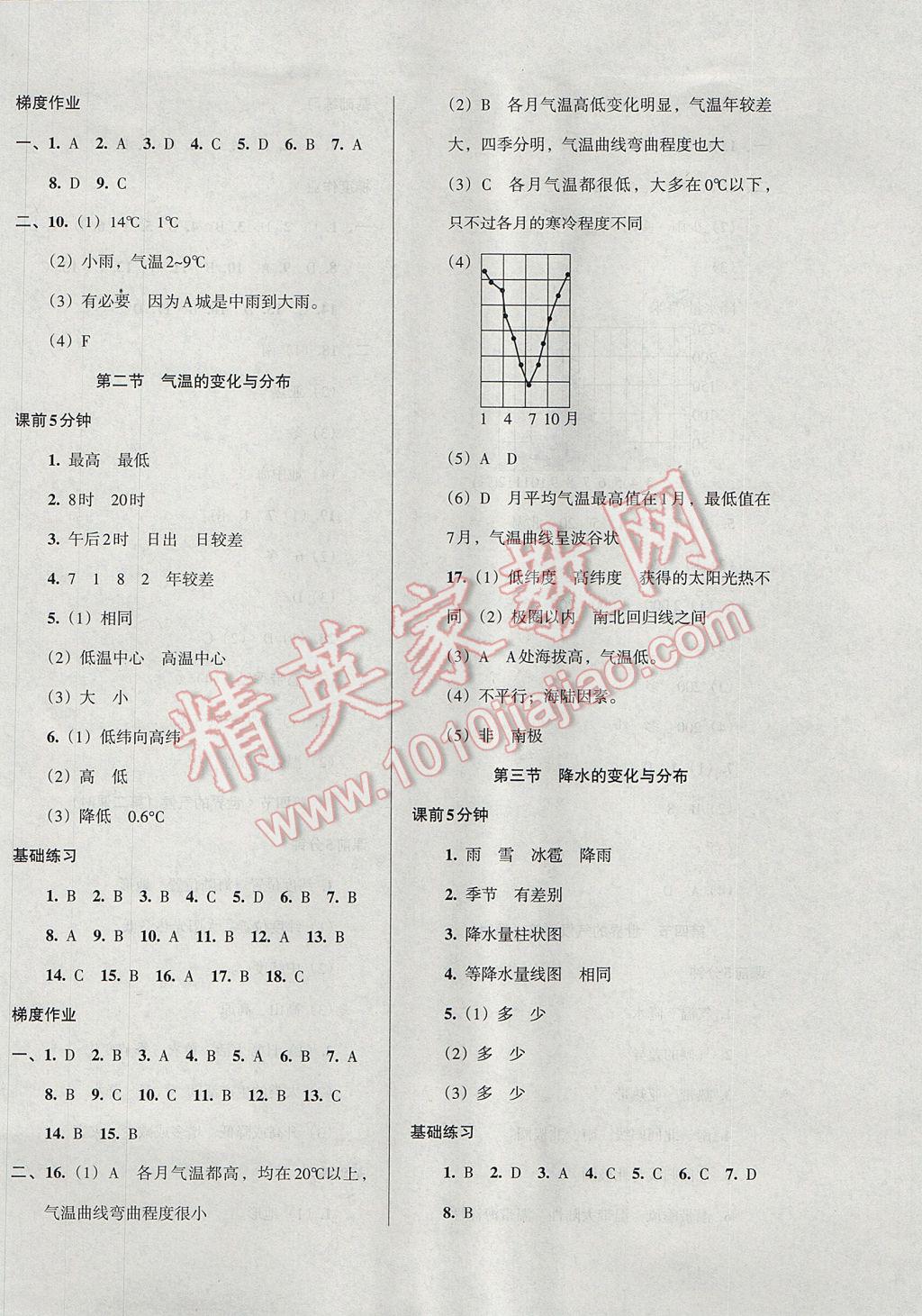 2017年52045模塊式全能訓(xùn)練七年級(jí)地理上冊(cè)人教版 參考答案第6頁