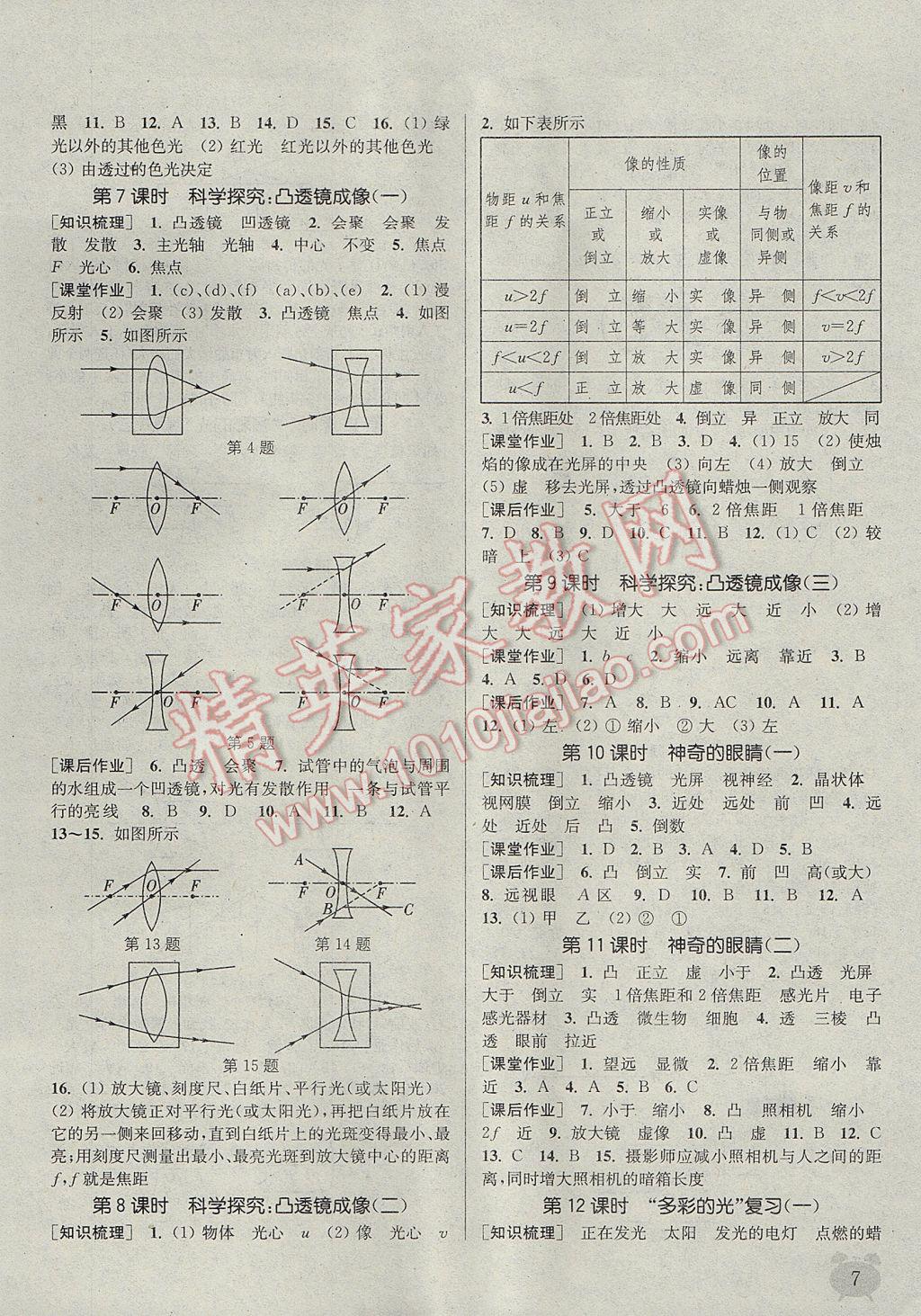 2017年通城學(xué)典課時(shí)作業(yè)本八年級(jí)物理上冊(cè)滬科版 參考答案第6頁(yè)