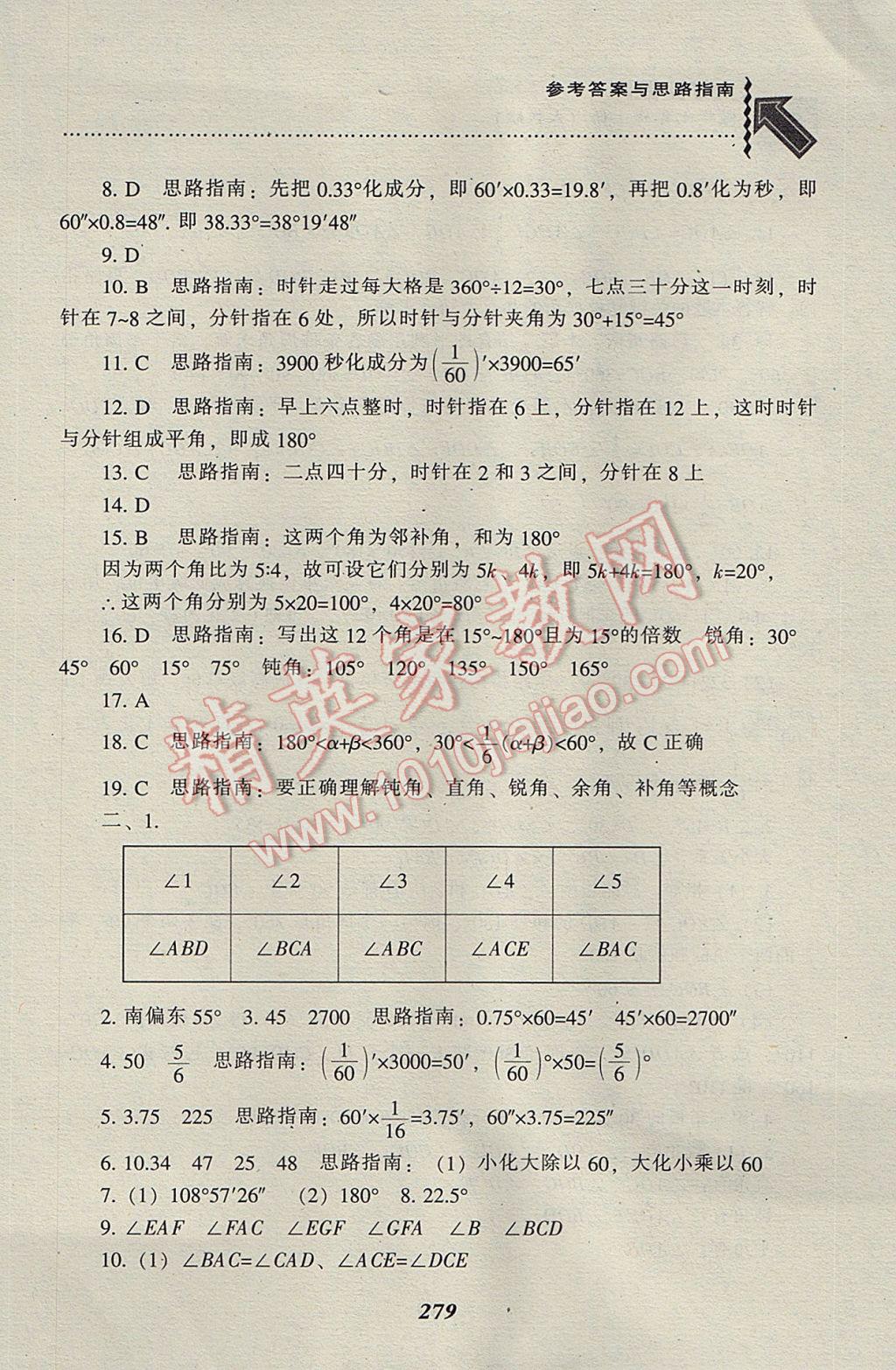 2017年尖子生題庫(kù)七年級(jí)數(shù)學(xué)上冊(cè)人教版 參考答案第65頁(yè)