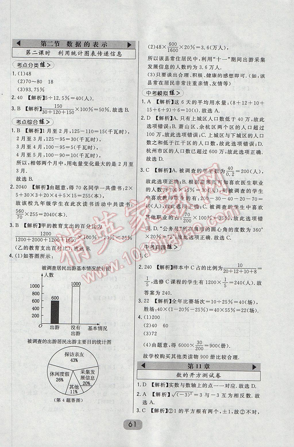 2017年北大綠卡八年級數(shù)學(xué)上冊華師大版 參考答案第43頁