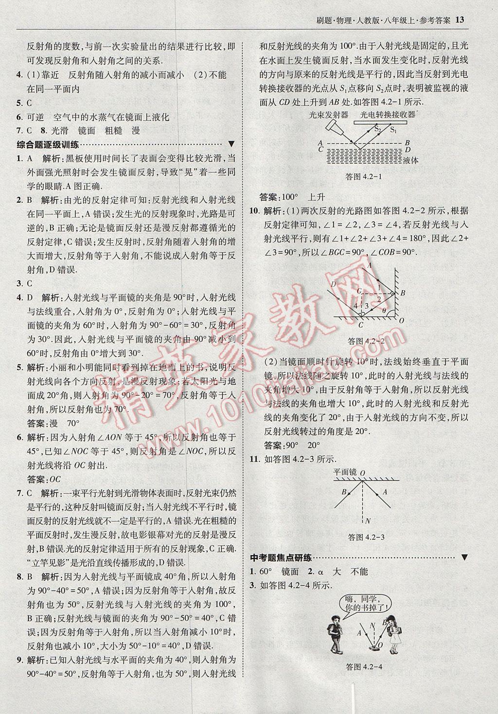 2017年北大綠卡刷題八年級(jí)物理上冊(cè)人教版 參考答案第12頁(yè)