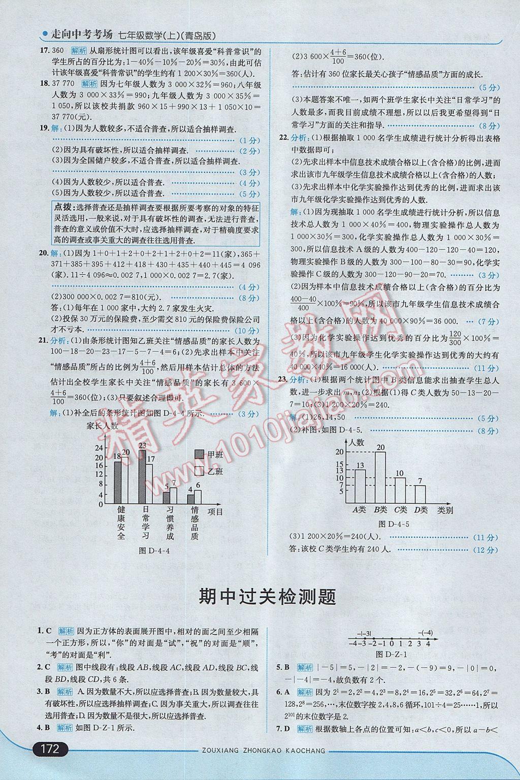 2017年走向中考考場(chǎng)七年級(jí)數(shù)學(xué)上冊(cè)青島版 參考答案第22頁(yè)