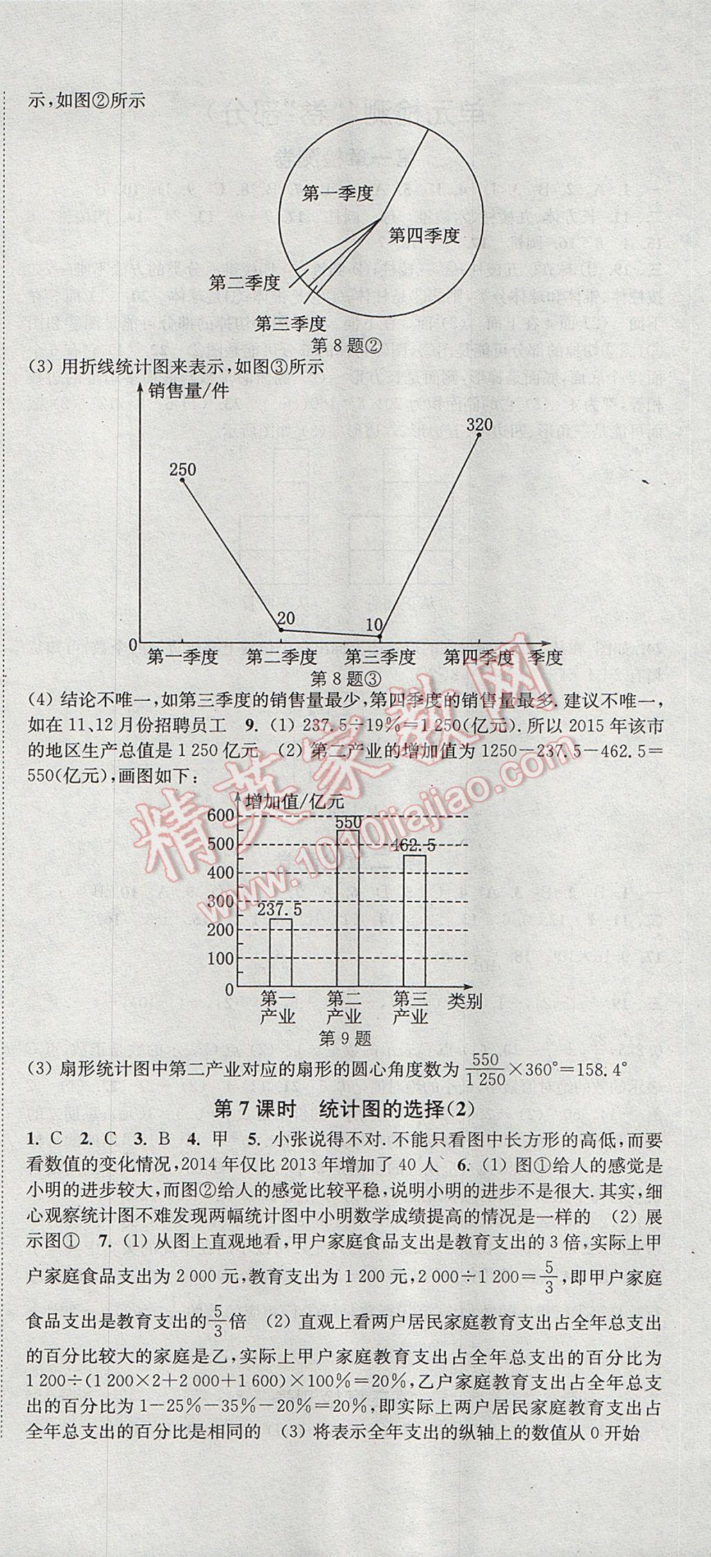 2017年通城学典活页检测七年级数学上册北师大版 参考答案第15页