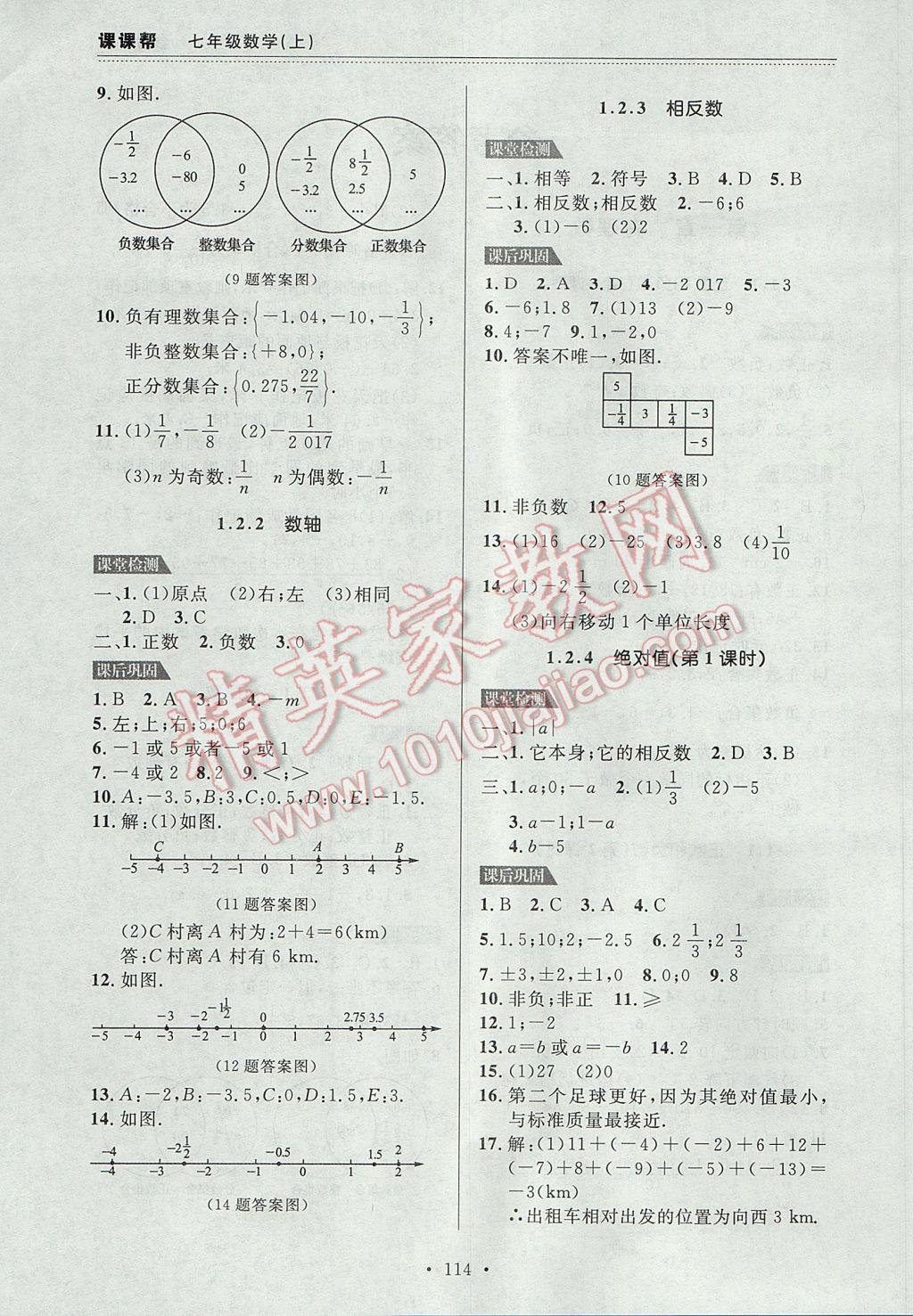 2017年中考快遞課課幫七年級(jí)數(shù)學(xué)上冊(cè)大連專用 參考答案第2頁(yè)