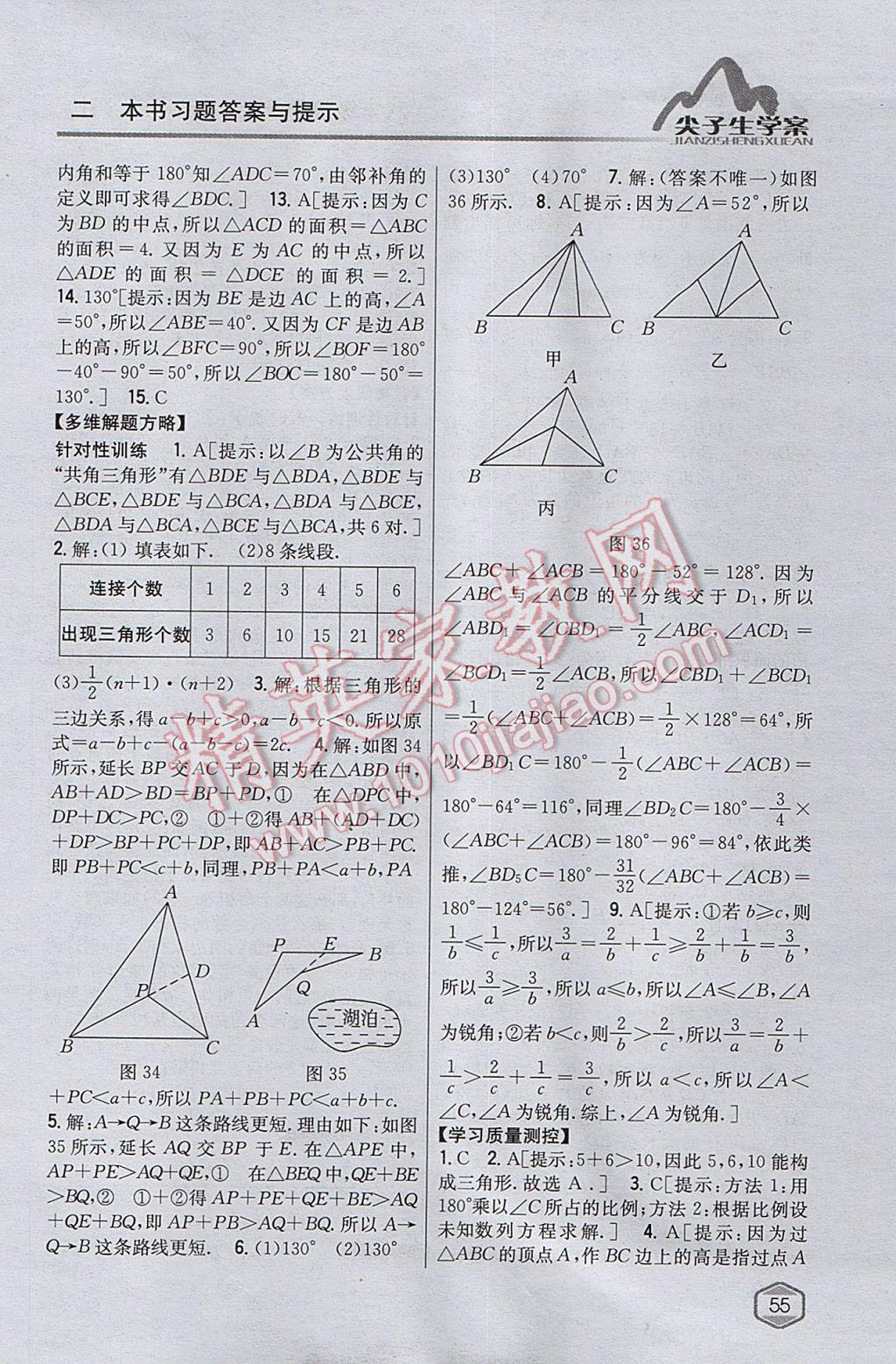 2017年尖子生學(xué)案八年級(jí)數(shù)學(xué)上冊(cè)滬科版 參考答案第19頁(yè)