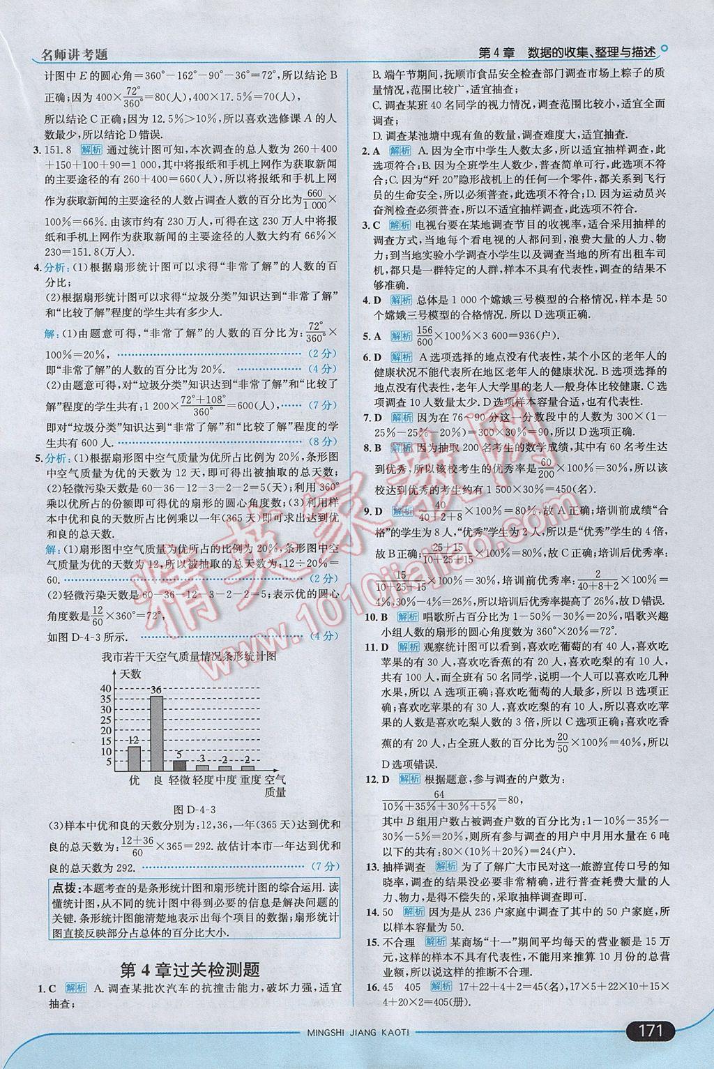 2017年走向中考考场七年级数学上册青岛版 参考答案第21页