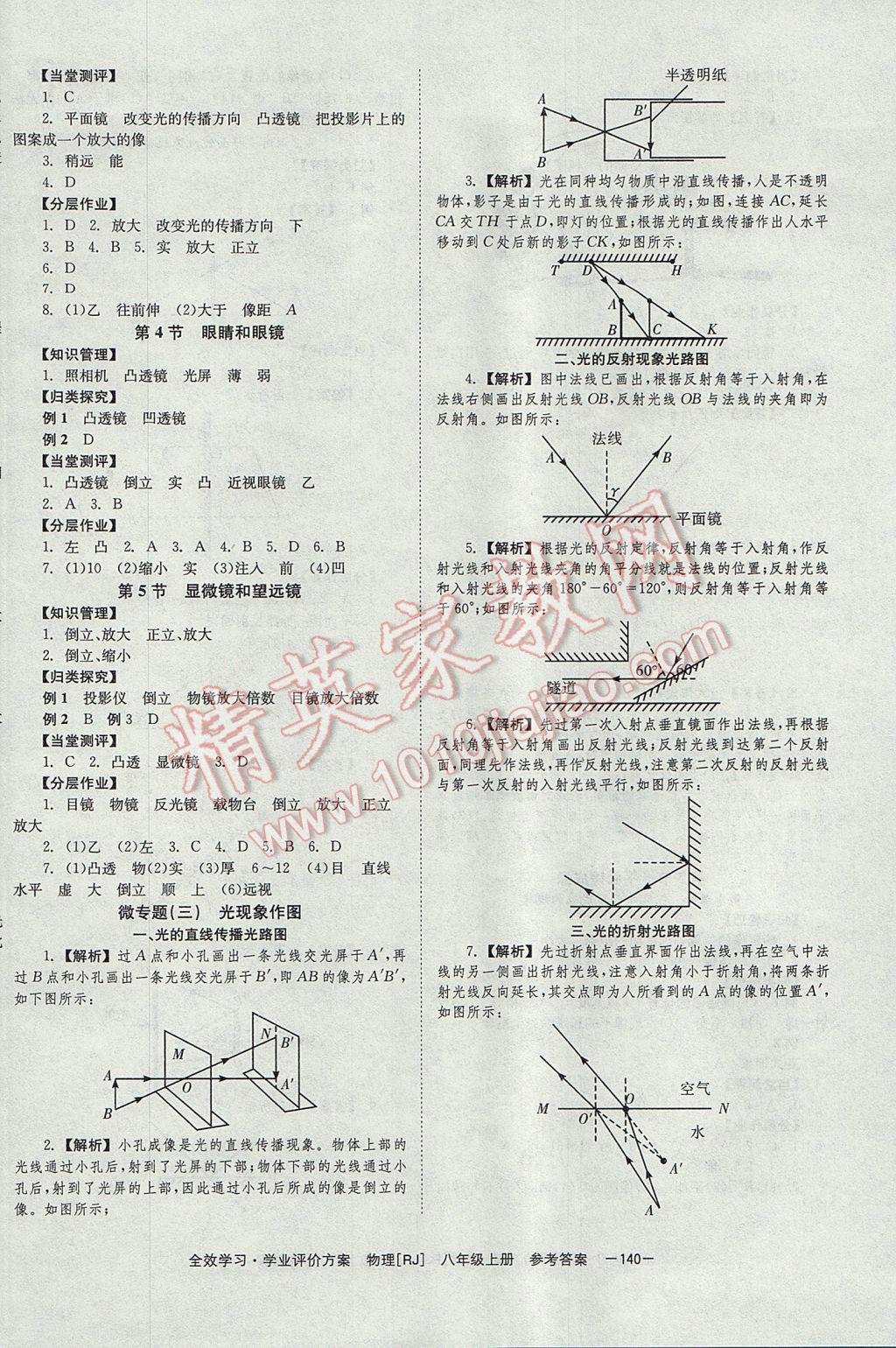 2017年全效學(xué)習(xí)八年級(jí)物理上冊(cè)人教版北京時(shí)代華文書(shū)局 參考答案第8頁(yè)