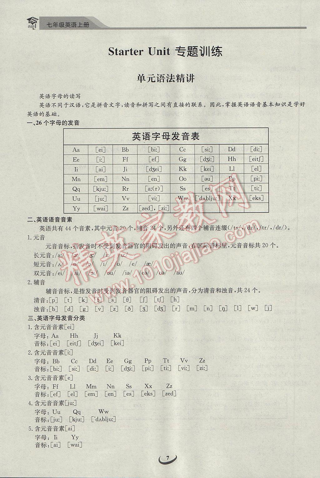 2017年思维新观察课前课后七年级英语上册 Unit 1 My name's Gina第7页