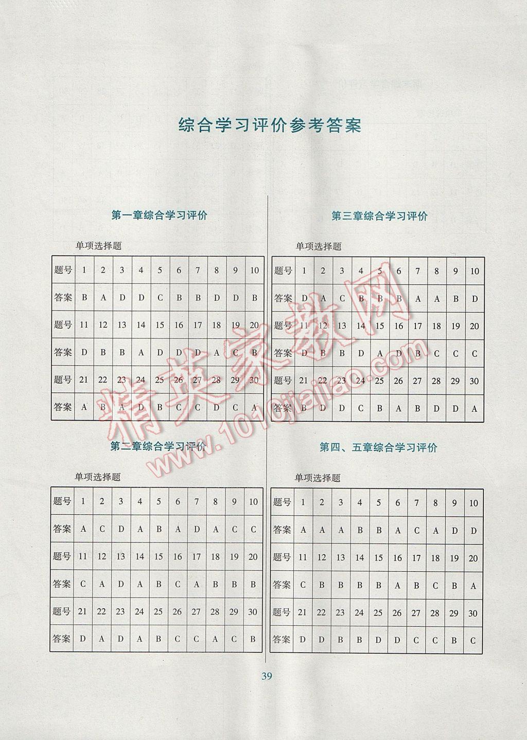 2017年南方新課堂金牌學(xué)案七年級(jí)地理上冊(cè)人教版 學(xué)習(xí)評(píng)價(jià)答案第4頁(yè)