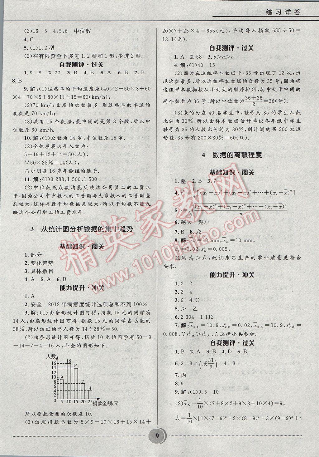 2017年夺冠百分百初中精讲精练八年级数学上册鲁教版五四制 参考答案第9页