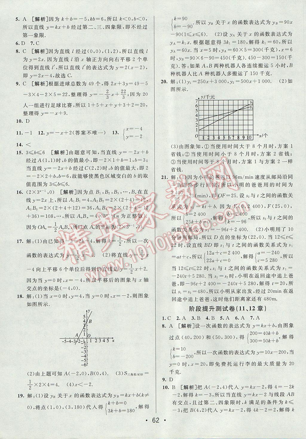 2017年期末考向标海淀新编跟踪突破测试卷八年级数学上册沪科版 参考答案第2页