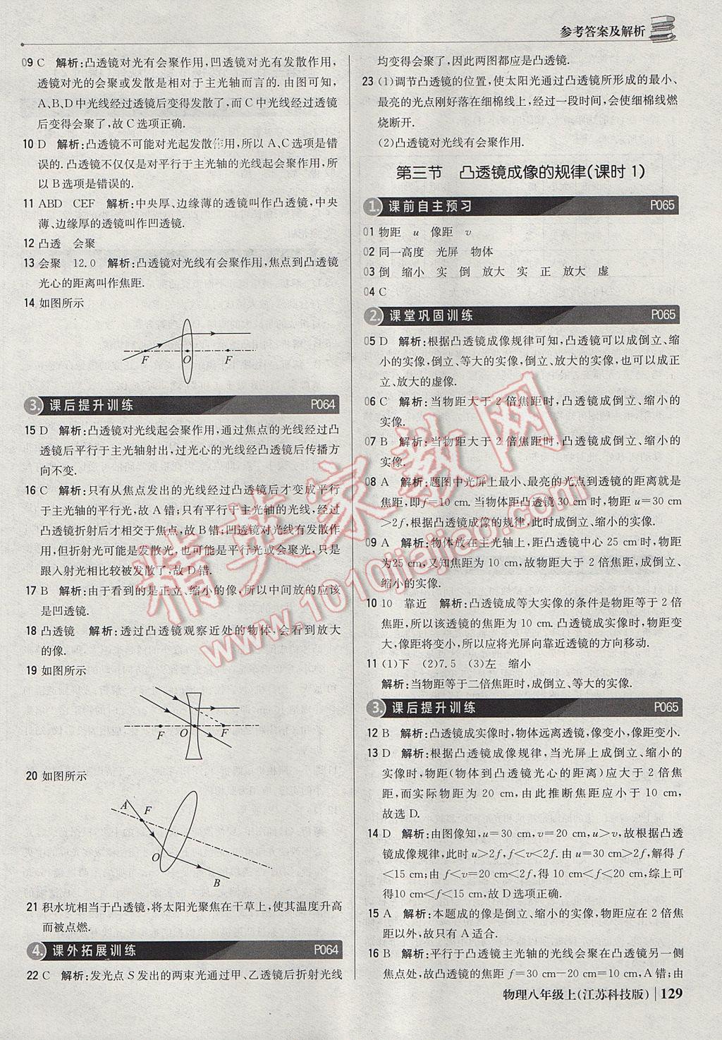 2017年1加1轻巧夺冠优化训练八年级物理上册苏科版银版 参考答案第26页