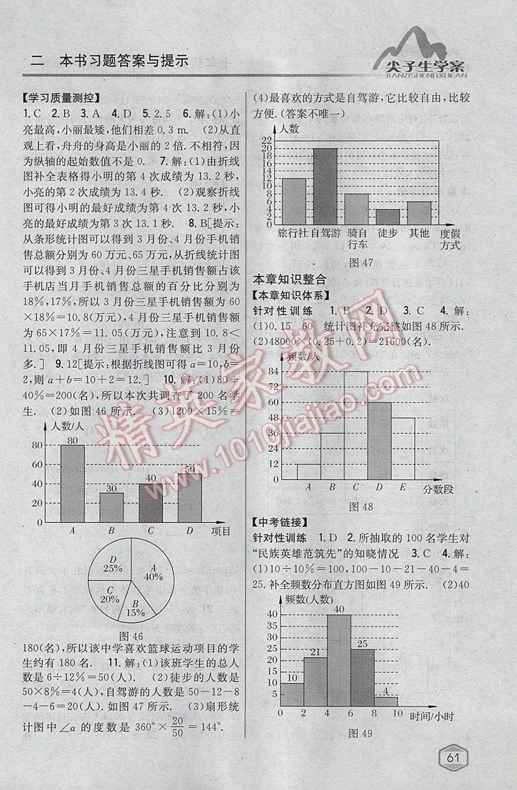 2017年尖子生学案七年级数学上册北师大版 参考答案第31页