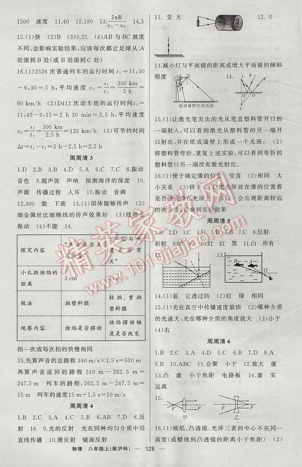 2017年四清導(dǎo)航八年級(jí)物理上冊(cè)滬科版 參考答案第9頁(yè)