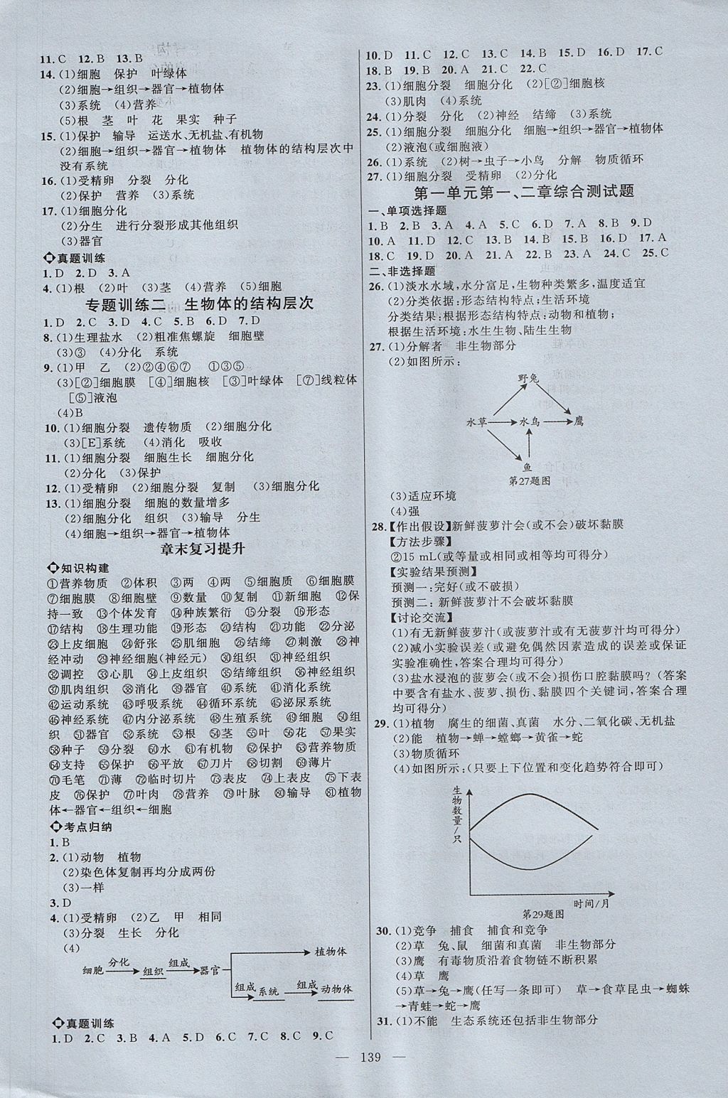 2017年细解巧练六年级生物上册 参考答案第6页