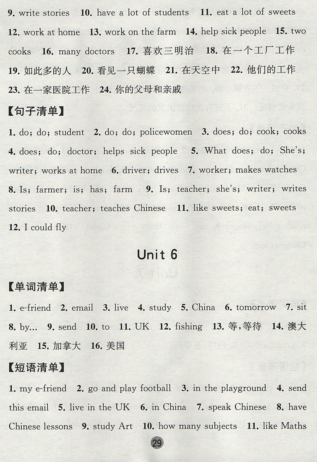 2017年經(jīng)綸學(xué)典棒棒堂五年級(jí)英語上冊(cè)江蘇版 背誦清單答案第21頁