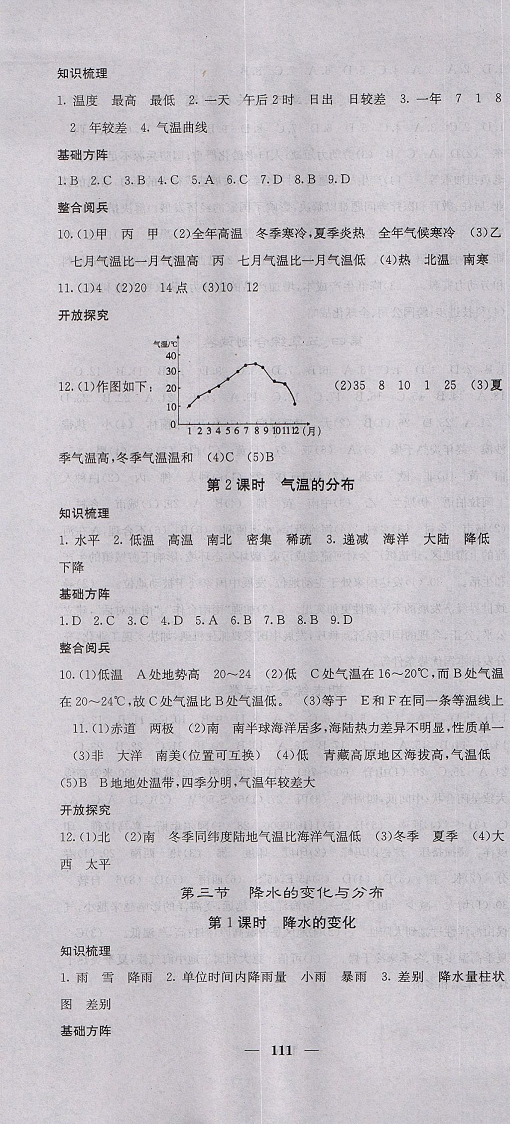 2017年課堂點(diǎn)睛七年級(jí)地理上冊(cè)人教版 參考答案第7頁