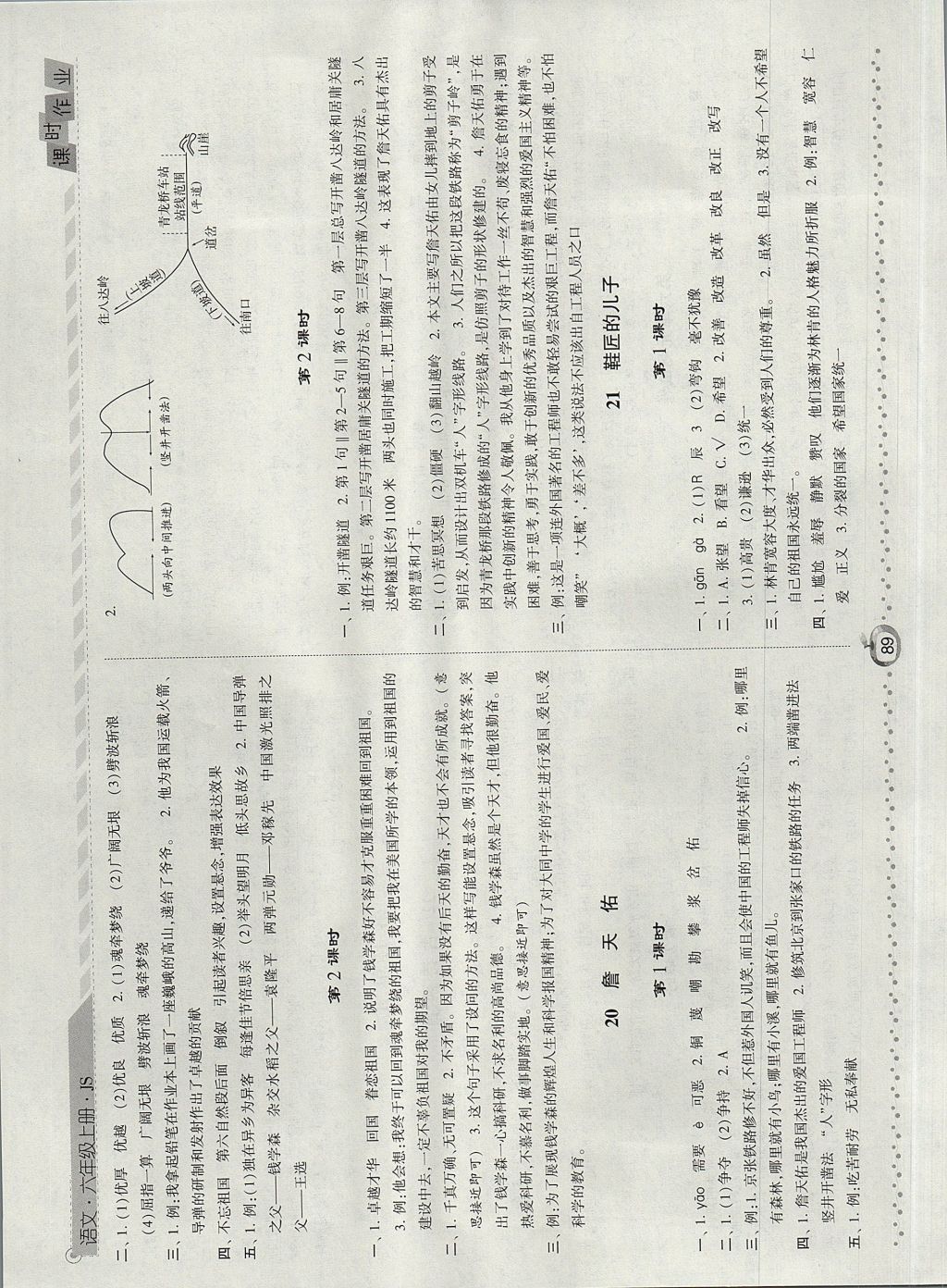 2017年經(jīng)綸學(xué)典課時(shí)作業(yè)六年級(jí)語(yǔ)文上冊(cè)江蘇版 參考答案第11頁(yè)