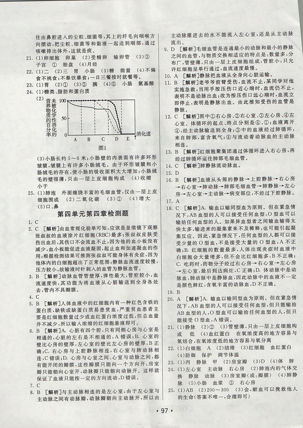 2017年同行學(xué)案學(xué)練測七年級生物上冊魯科版 參考答案第17頁